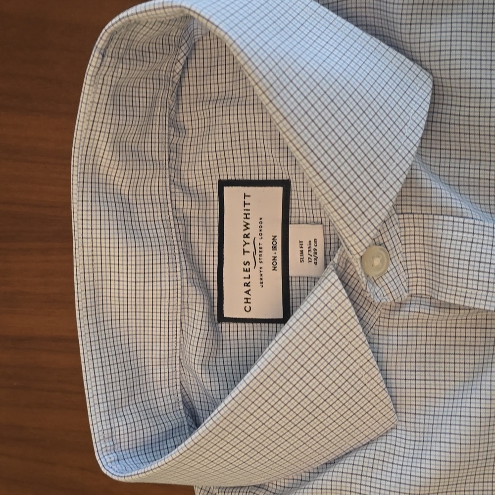 Charles Tyrwhitt Blue/Black Check Dress Shirt